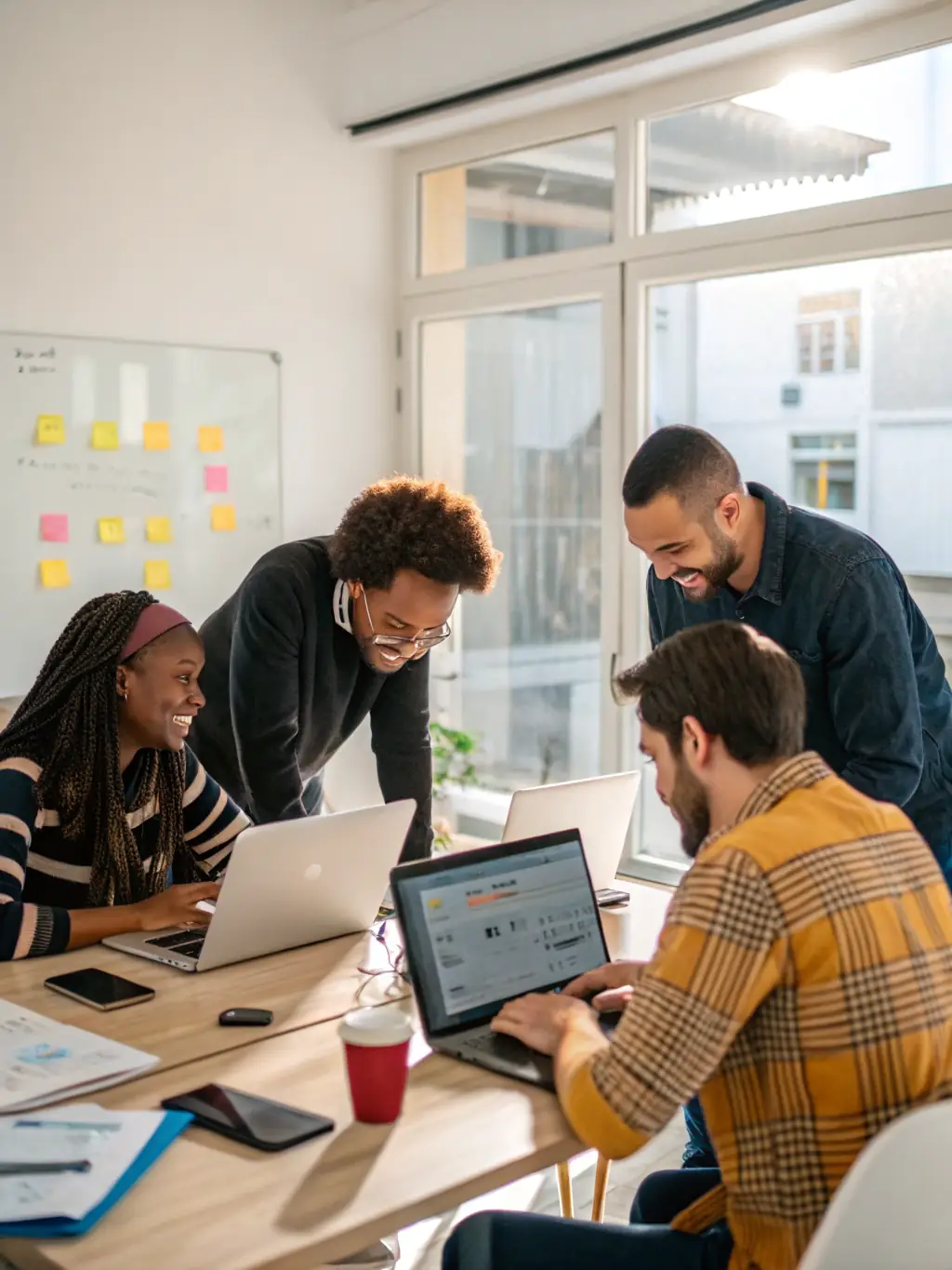 A dynamic image of participants working on a real-world AI case study during a practical course at IsmA.